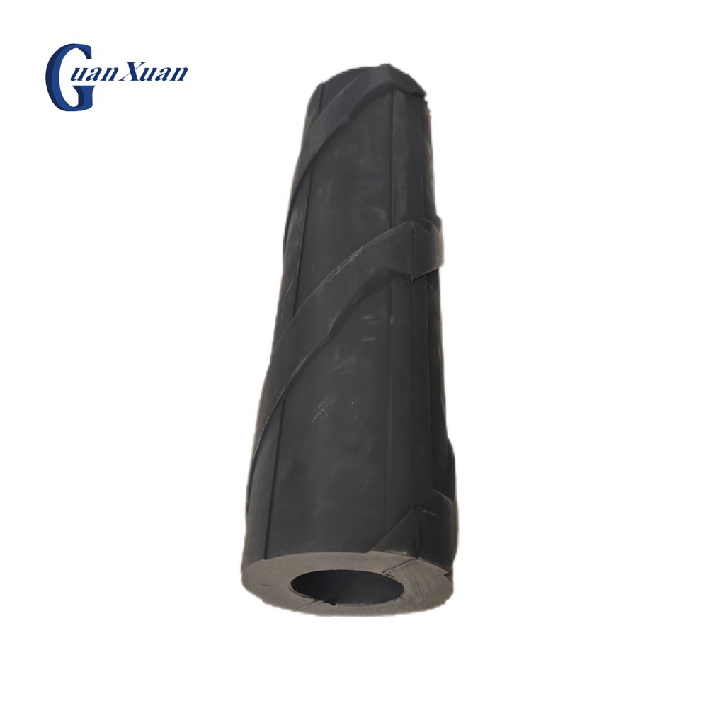 Circular Holes Spiral Rubber Rollers - Left